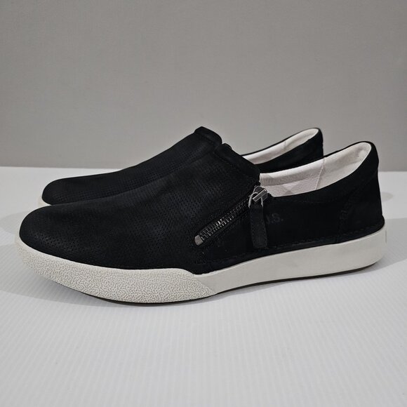 NEW Josef Seibel Claire 20 Sneaker EU Size 42 Black Leather White Slip On Loafer - Picture 13 of 13